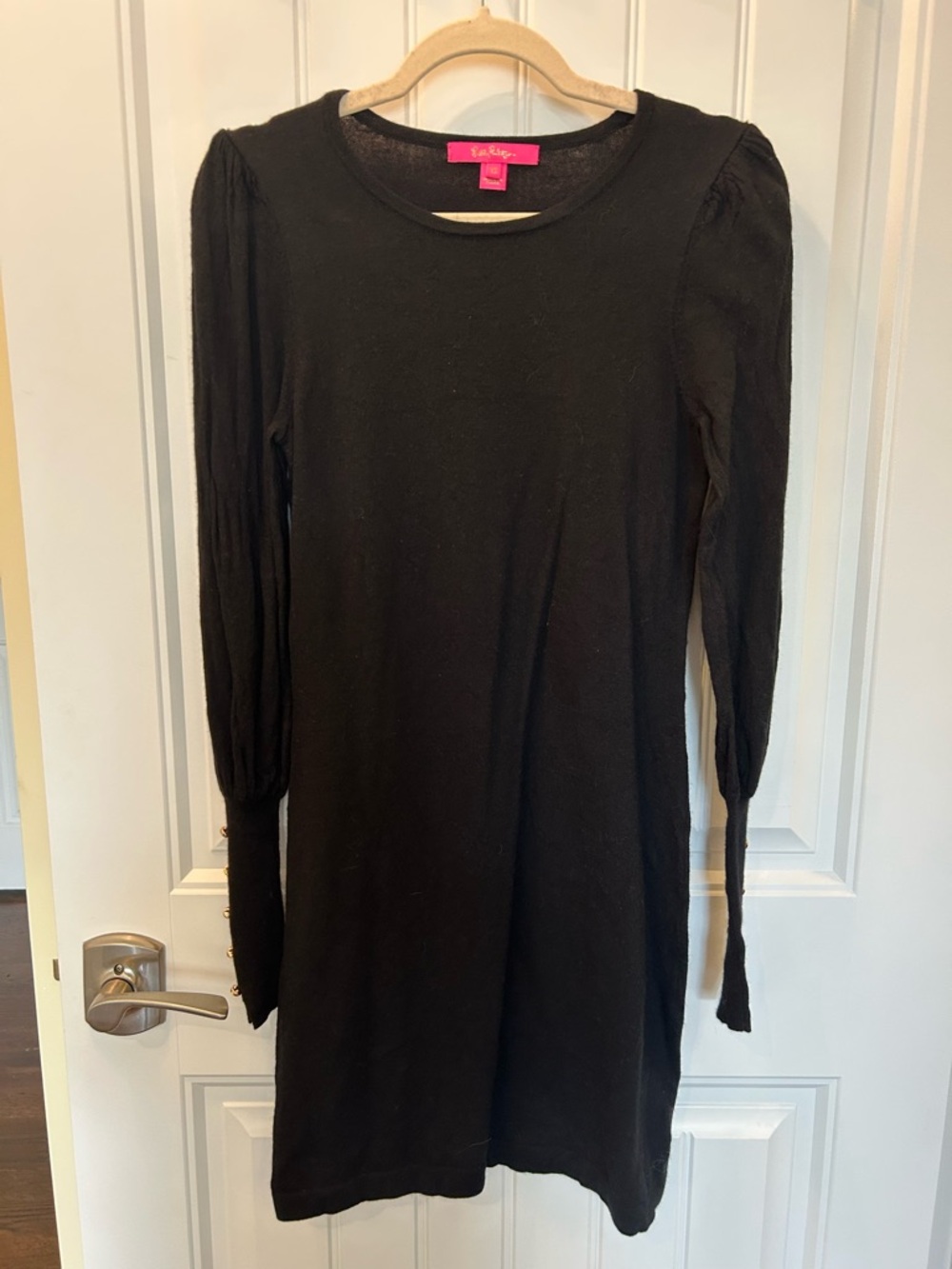 Lilly Pulitzer Black Wool Knit Dress